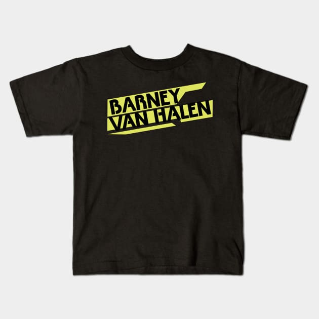 Barney Van Halen - Band Logo Kids T-Shirt by RyanJGillComics